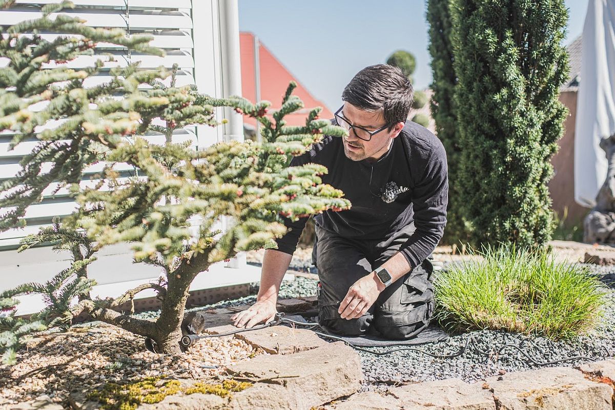 Gartenbeleuchtung LED Spots unsichtbar verlegen