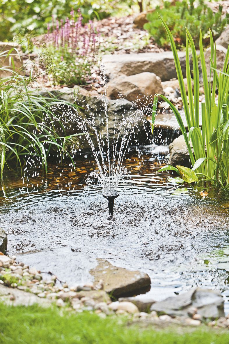 Wie berechne ich die benötigte Fördermenge für ein Wasserspiel?