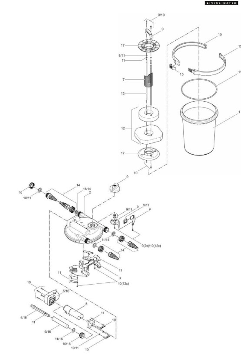 Explosionszeichnung Ersatzteile