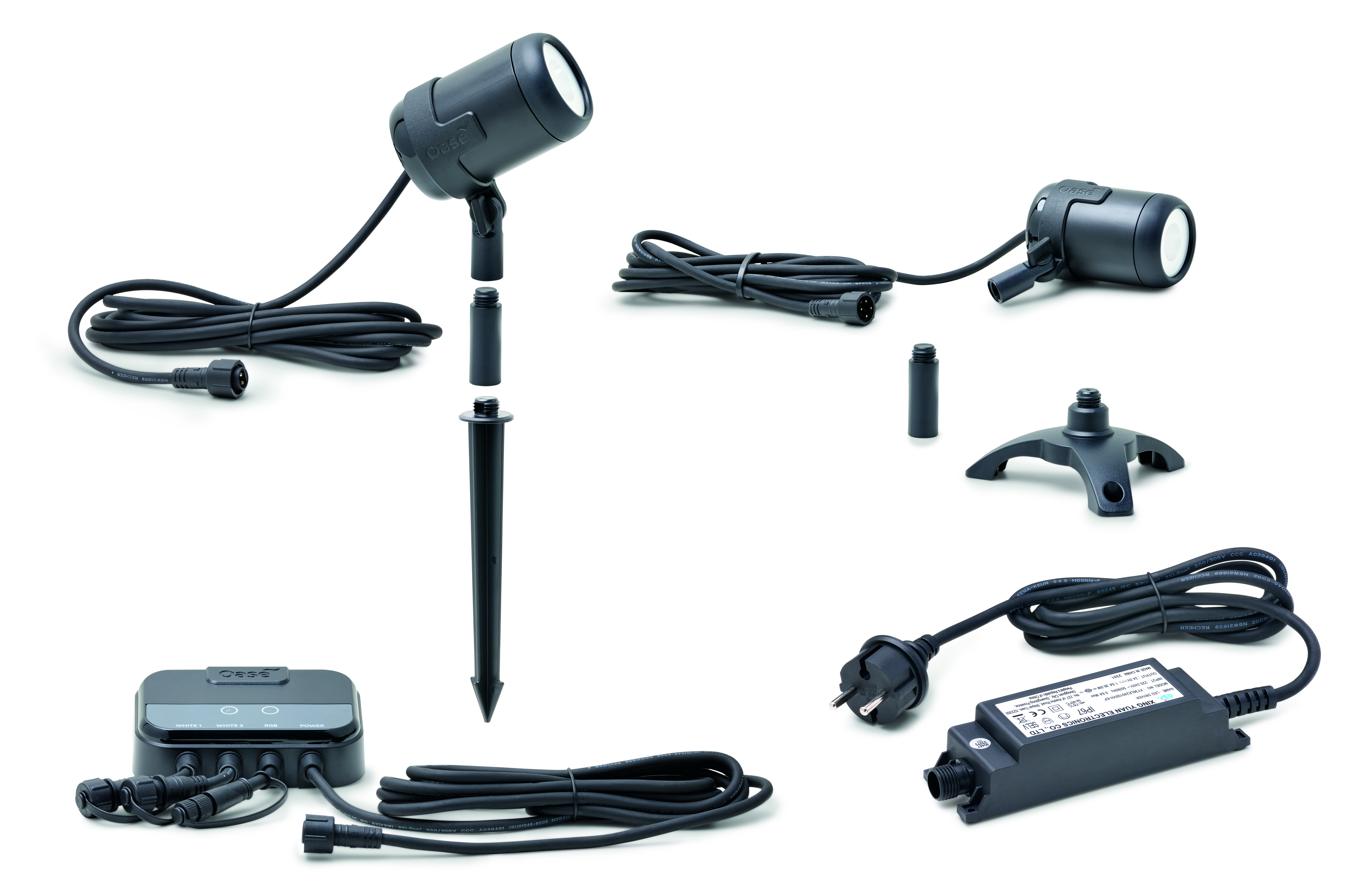 Oase Teich-Gartenbeleuchtung LunAqua Connect Starter Set Controllable RGB