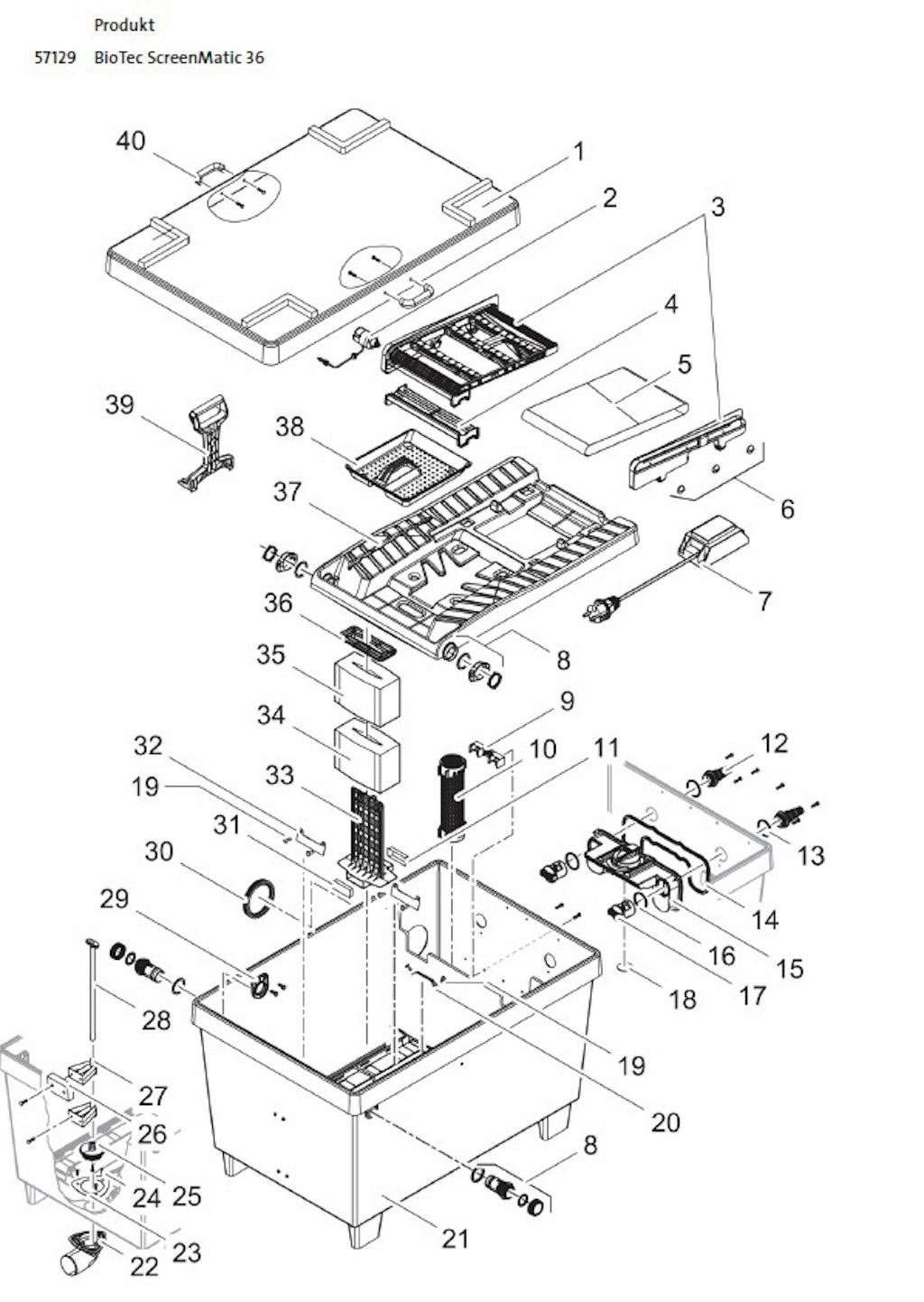 Explosionszeichnung Ersatzteile