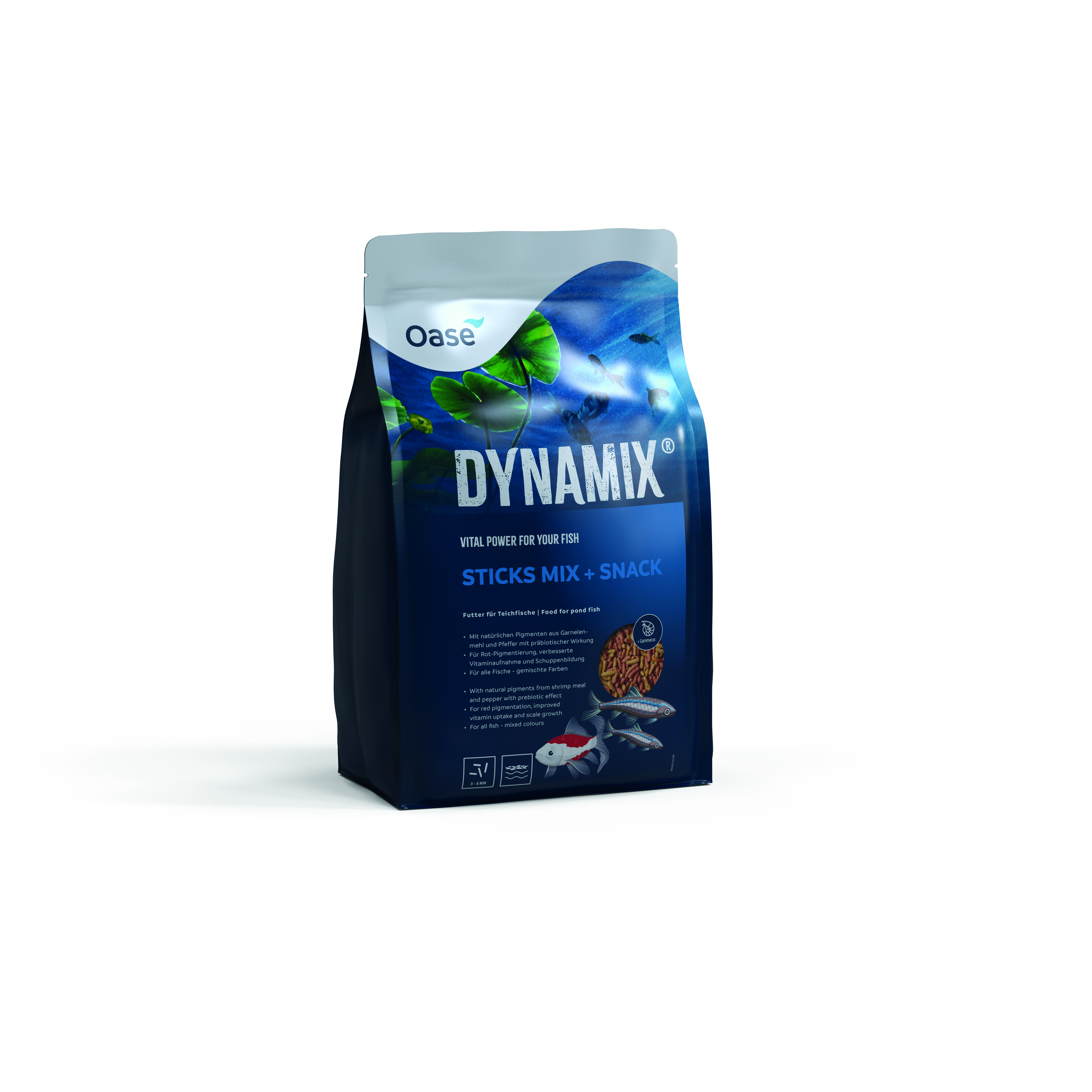 Oase Fischfutter Dynamix Sticks Mix plus Snack verschiedene Größe